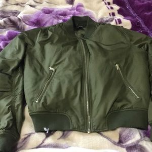 Olive green bomber